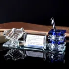 the office school supplies pen holder with checkbook covers and clock