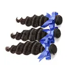 wholesale high quality Brazilian Body Wave wefted hair extensions virgin hair weaving top quality loose deep wave