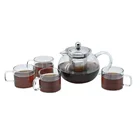 Turkish Teapot Set Popular Durable Transparent Turkish Pyrex Teapot And Cup Set