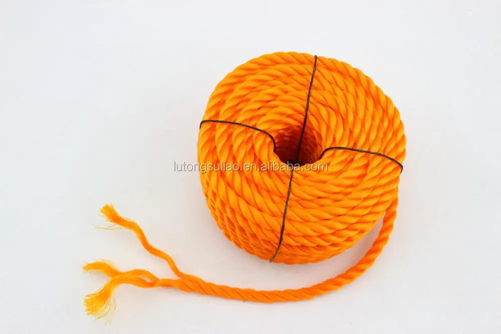 POLYPROPYLENE ROPE 8mm*30m/coil ,Bright orange 3-strand Polypropylene Rope in reel