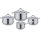 glass lid factory price trumpet shape cookware stainless steel kitchenware set