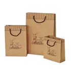 Factory custom pantone color printing personalized recycle brown kraft paper bags