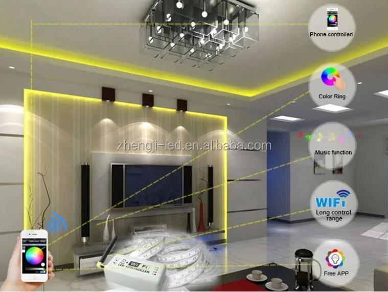 2015 new led products wifi connected led controller rgb with dimmer timers - ANKUX.COM