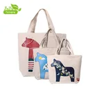 Custom Printed 10oz White Color Tote canvas halloween bag