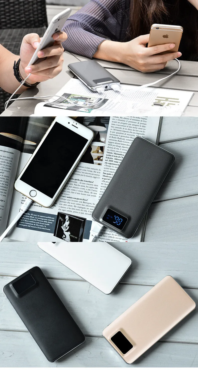 High quality Led digital display power bank 20000mah double USB back up battery for mobile phone - ANKUX.COM