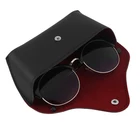 Personalized soft pu leather durable glass storage sunglasses holder box eyeglasses case