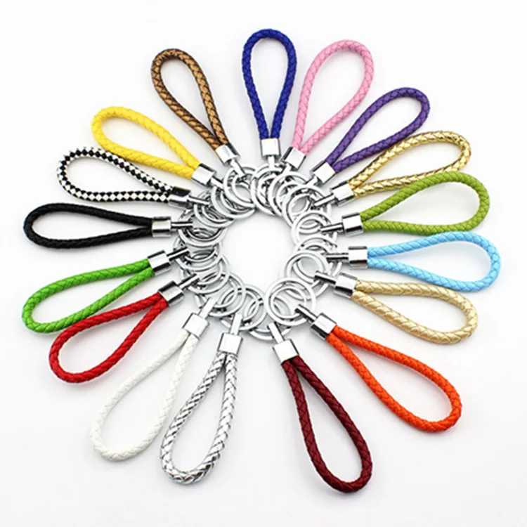 Long Braided Leather Cord Key Ring Creative Car Key Practical Gifts Key Chain High-Grade Key String