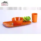 Beautiful Solid Orange Color Melamine Dinnerware Set