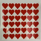 China good supplier Factory accept customized kiss cut adhesive heart shape sticker label