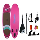 China manufacture pink color all round short sup paddle board inflatable surfboard