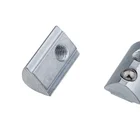 Aluminum Profile Slide 8mm Slot Nut Top Square Spring T Nuts with Loaded Ball M3 M4 M5 M6 M8