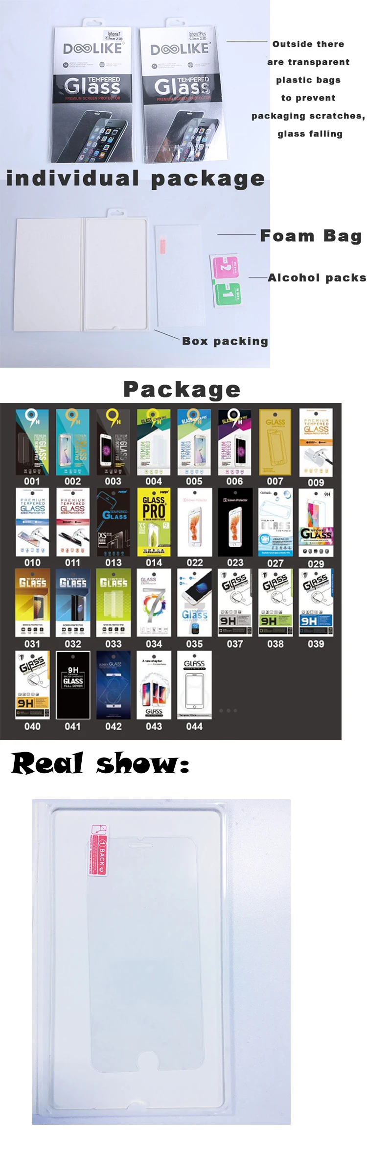 Wholesale 2018 premium 2.5D 0.33mm ultra thin 9H hardness tempered Glass for iphone 6/7/8 screen protector