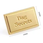 Bag Hardware Golden Engraved Logo Metal Logo Label