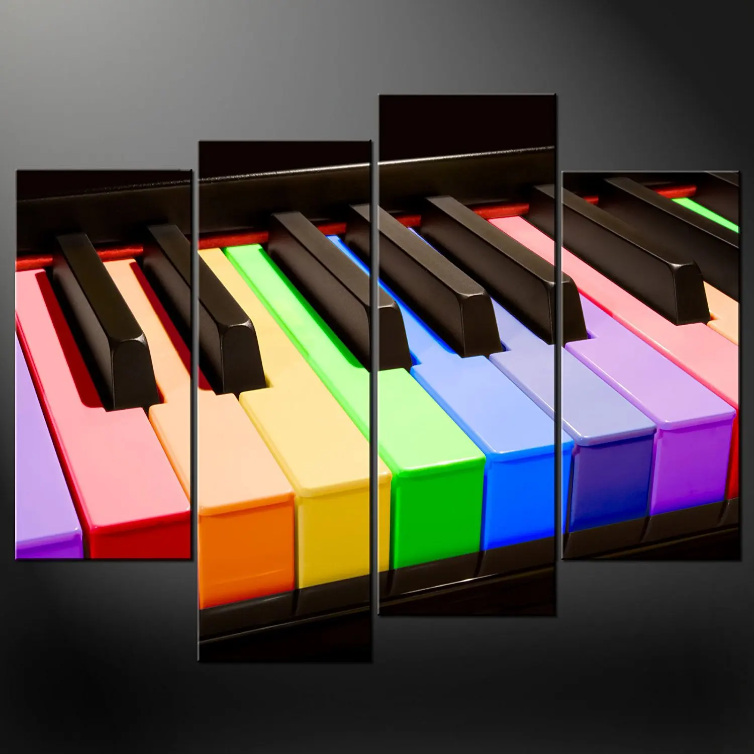 Пианино с цветными клавишами
