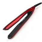 PTC Ceramic Plated Flat Iron Hair Straightener and Hair Curler Tool 2 in 1 Straightening Curling Iron with Dual Voltage