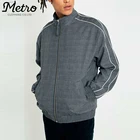 Custom Mens Elasticated Cuffs And Hem Stand Up Collar Track Jackets