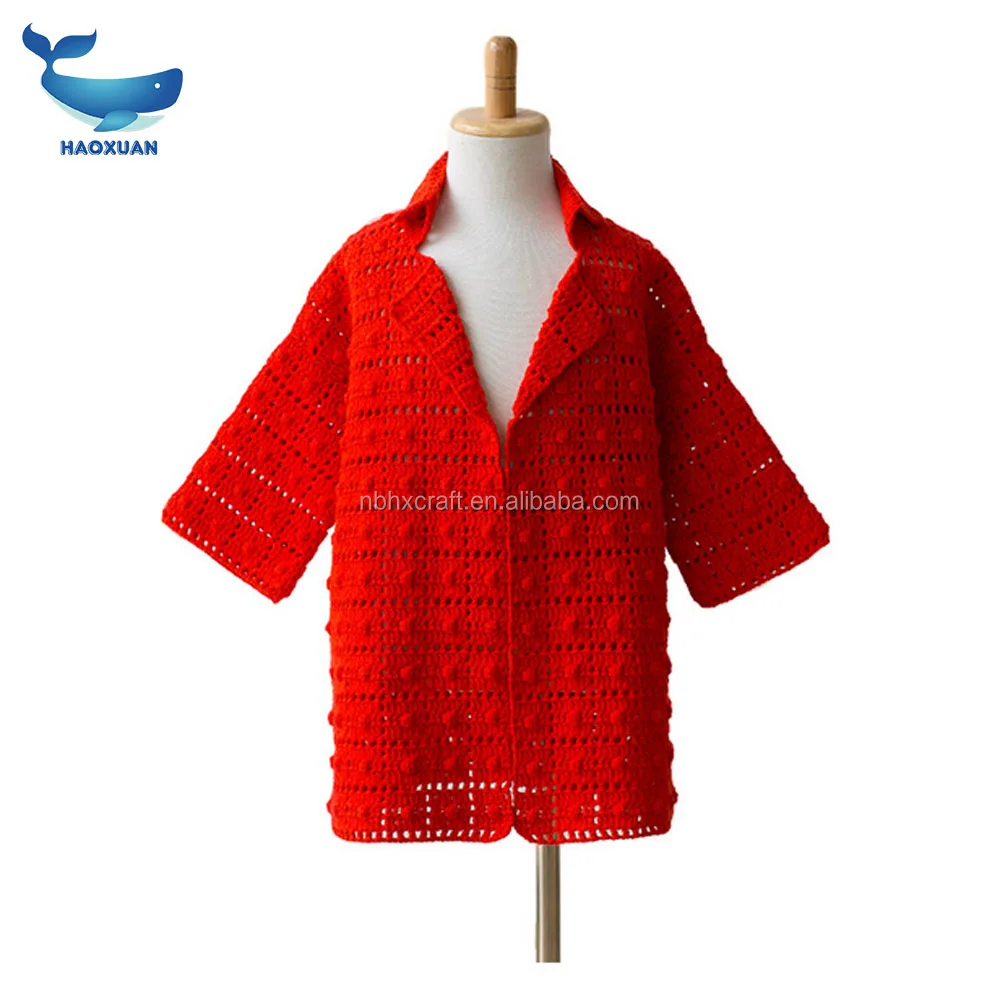 fashion parenting hand-knit profile sweater coat coarse cotton