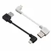 RJC4003 CE ROHS FCC 90 degree left 10cm short white black USB to right angle micro USB data charging cable