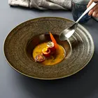 Factory direct China wholesale ceramic plates restaurant porcelain dinner noodle soup plate and pasta plate for hotel