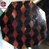 New popular crystal black and red marble dinning table top
