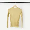 Fashionable ribbed texture wool sweater knit under shirt for lady