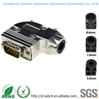Good quality d-sub connector 9 15 25 37 50 26 44 62 78pin male female plastic metal D-Sub hoods