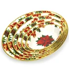 2018 Hot sale oval fancy dinnerware plastic plate
