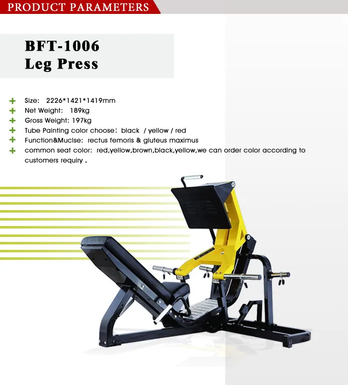 Commercial Hammer Strength Gym Machine Names Leg Press Hydraulic