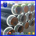large diameter spiral welded carbon steel pre-insulated pipe wrapped by PU foam