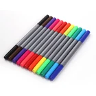 Hot selling Dual tip watercolor art markers, multicolor double end washable water color pens