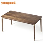 Yoogood Black Walnut Wooden Strong High Quality Dining Table