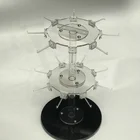 Acrylic two-layer rotating mobile phone accessories display stand 3d card display