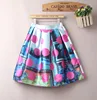 cartoon pattern women's skirt a line polka dot printing dress skirt for cute girls