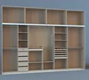 Fancy Bedroom Wardrobe White Lacquer Wooden Cabinet Storage Clothes Closet