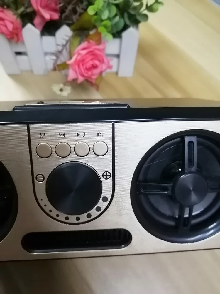 USB Port TF Card Slot FM 20 W Stereo Bass Wooden Portable Speaker Wireless - ANKUX.COM