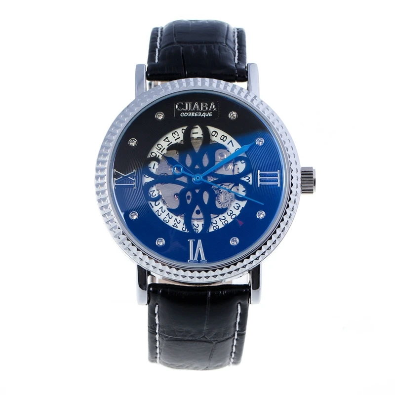 2015 NEW CJIABA Fashion Luxury Brand Hollow Out Men's Business WristWatch Leather Strap Automatic Mechanical Watches
