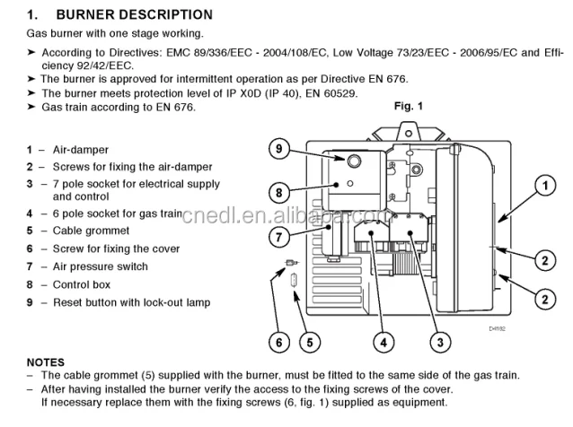 Industry Burner for Boiler, EDL, FS20 - detail 4