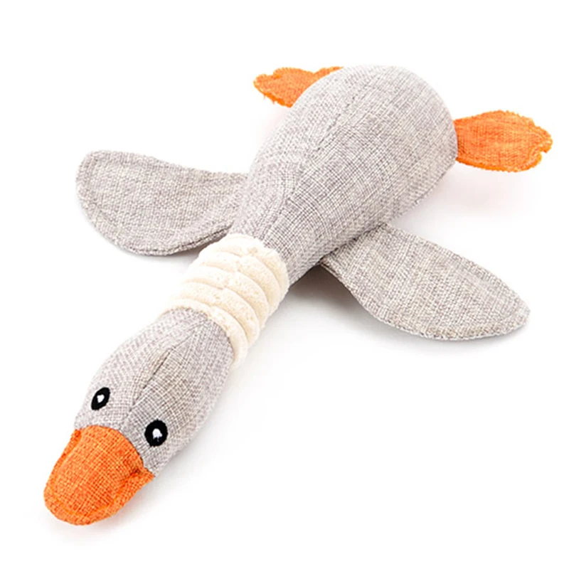 ONNPNNQ Goose shape Dog Toys Puppy Cat Plush Pet Interactive Toy For Small Or large Dog Bite Resistant Chew Squeaker Puzzle Toys3