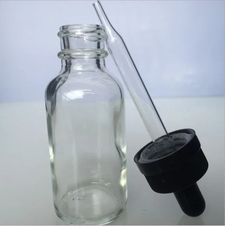 30ml boston round glass essential oil bottles with dropper