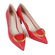 sexy red 2018 fashion lady point toe pumps footwear women heel shoes 44 size