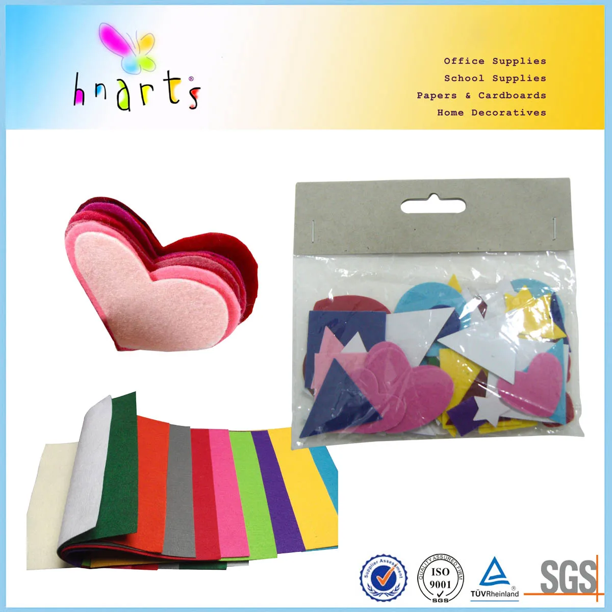 item name craft felt shapes,felt stickers size any size is ok.