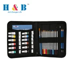 31pcs multicolor watercolor paint set pencils professional