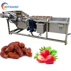 Industrial Vegetable Mushroom Ginger Onion Cleaning Processing Dates Pepper Potato Washer Fruit Washing Drying Machine