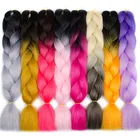 Synthetic yaki ombre private label braiding pre stretched expression super jumbo braid crochet braids for african hair extension