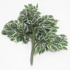Wholesale artificial leaves white banyan artificial leaves for decoration artificial big green leaves