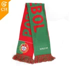 Factory Custom Mini Banner Soccer Knitted Poland Football Fan Scarf