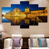 2018 New Design 5 Panel HD Picture Gold Dubai Building Landscape Wall Art Painting On Canvas For Living Room