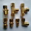 brass copper ferrule tube fitting , union compression coupling 1/4 5/16 3/8 compression elbow tee