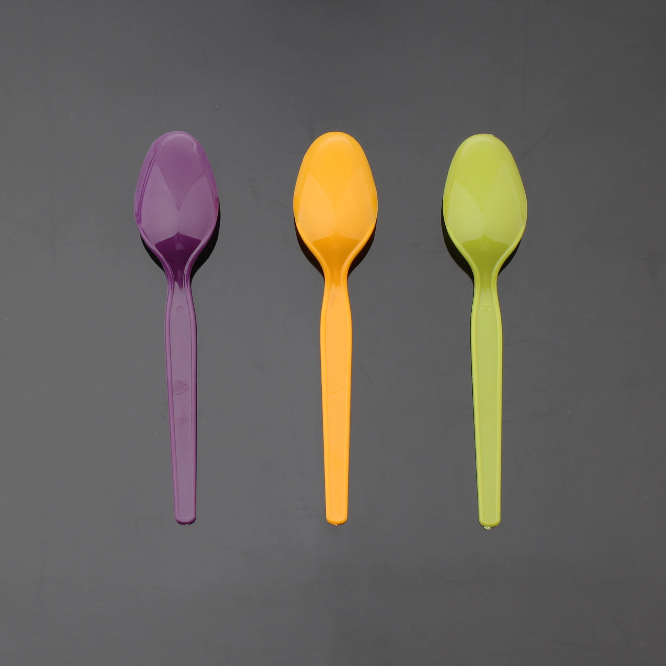 New food grade PS tricolor ice cream scoop coffee spoon dessert spoon for sale