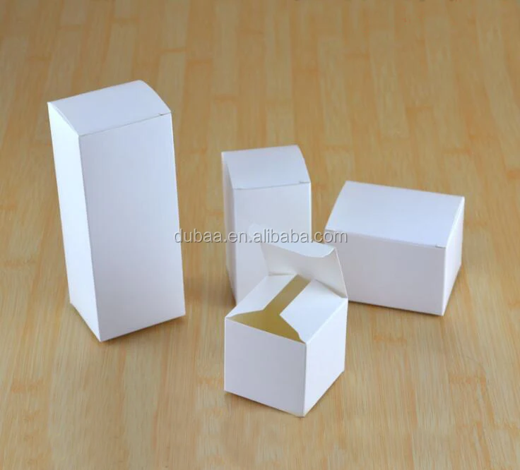 box custom logo printing folding paper plain white packing boxes